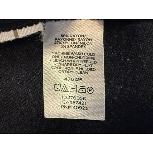 Loft Womens Pants Size Large Blue Window Pane Plaid Pull On Stretch Straight Leg - Picture 7 of 7